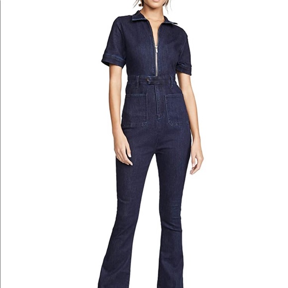 dark denim jumpsuit